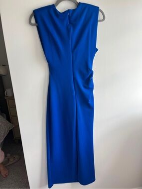 Zara Sleeveless Cobalt Blue Maxi Sheath Dress